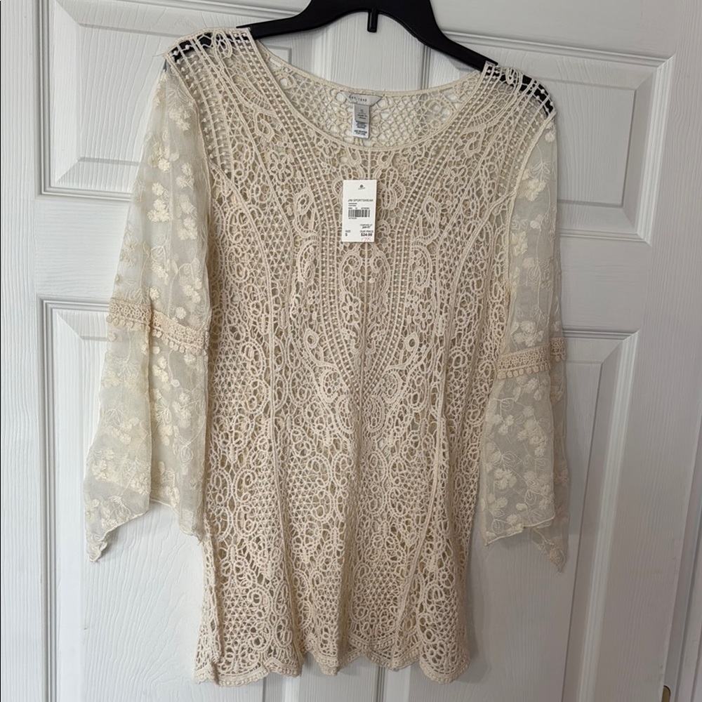 Cream Lace Blouse